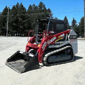 8,800 lbs Compact Track Loader Rental, Open ROPS, 2-Speed Travel, 74 HP, Takeuchi Model TL8R2