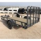 14' x 77" Utility Trailer, 3.5K GVWR, Single Axle, 4' Mesh Flip Ramp
