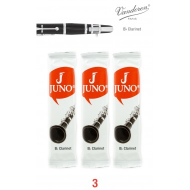 Vandoren Bb Clarinet JUNO Reeds; Strength #3; 3 Card